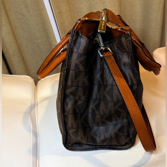 Michael Kors Black and Brown Satchel - Picture 5 of 16